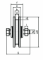 Preview: Kunststofflaufrolle mit Achse