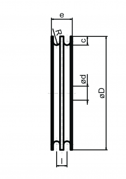 Doppelseilrolle Ø 65 mm